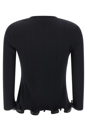 Светр з рюшами Чорний FENDI FS9741AVFEF0GME