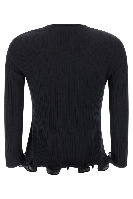 Светр з рюшами Чорний FENDI FS9741AVFEF0GME