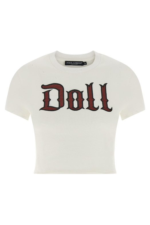 Б/у футболка из хлопка с эффектом Белая DOLCE & GABBANA F8V95TGDDGSS9000 Б/у футболка из хлопка с эффектом Белая DOLCE & GABBANA F8V95TGDDGSS9000