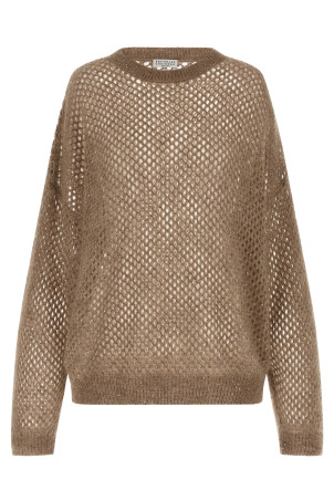'Dazzling Mesh' sweater Brown