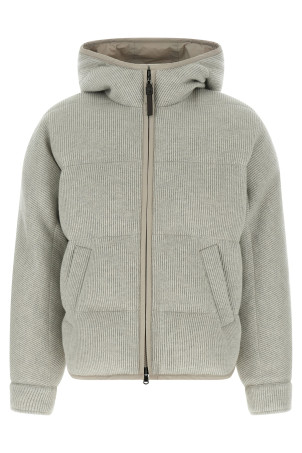 Пуховик из шерсти Lame Silver BRUNELLO CUCINELLI M01ET7728CCW76 Пуховик из шерсти Lame Silver BRUNELLO CUCINELLI M01ET7728CCW76