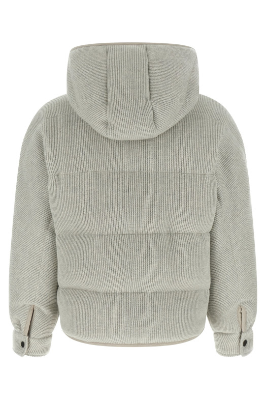 Пуховик из шерсти Lame Silver BRUNELLO CUCINELLI M01ET7728CCW76 Пуховик из шерсти Lame Silver BRUNELLO CUCINELLI M01ET7728CCW76