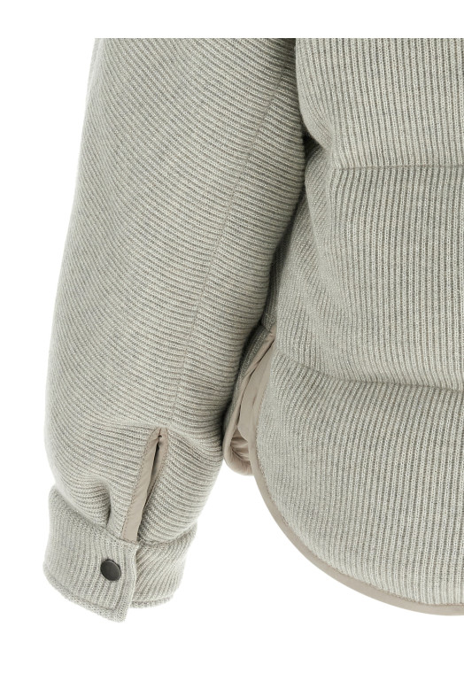 Пуховик из шерсти Lame Silver BRUNELLO CUCINELLI M01ET7728CCW76 Пуховик из шерсти Lame Silver BRUNELLO CUCINELLI M01ET7728CCW76
