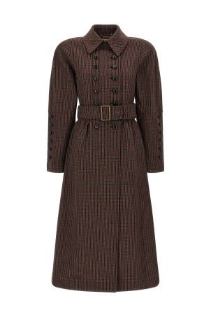 Двубортное пальто коричневого цвета CHLOÉ CH25WMA61169990 Двубортное пальто коричневого цвета CHLOÉ CH25WMA61169990