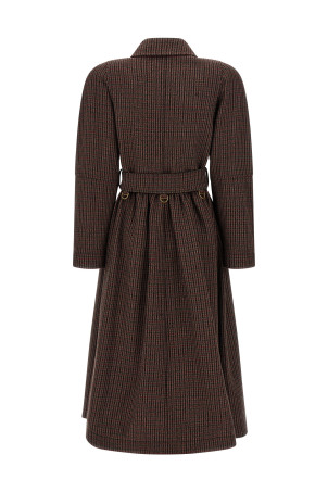 Двубортное пальто коричневого цвета CHLOÉ CH25WMA61169990 Двубортное пальто коричневого цвета CHLOÉ CH25WMA61169990