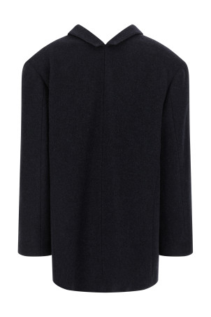 Шетландское шерстяное пальто Синее PRADA P573PYSOOO18OYF0008