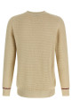 Waffle stitch cotton sweater Beige Waffle stitch cotton sweater Beige
