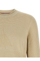 Waffle stitch cotton sweater Beige Waffle stitch cotton sweater Beige