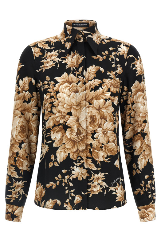 Рубашка из шармузы Разноцветная DOLCE & GABBANA F5R64TFSA7YHN4OX