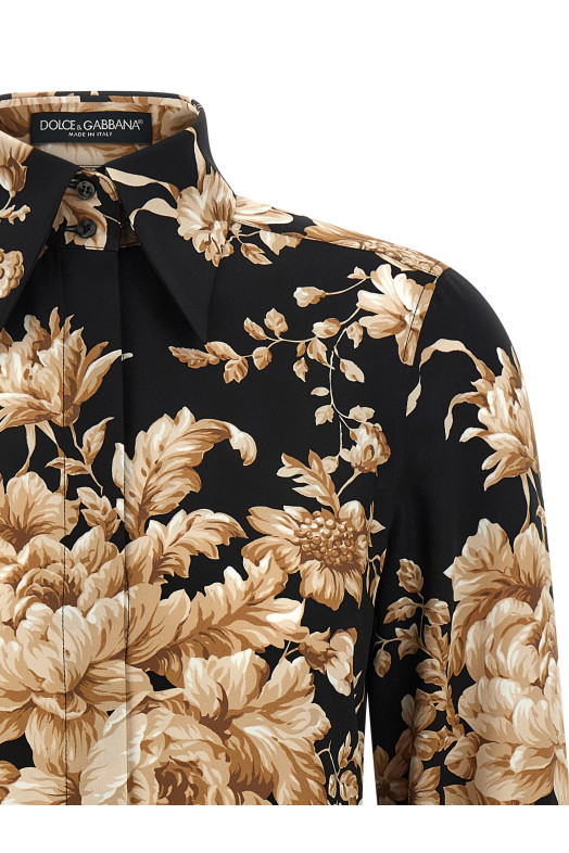 Рубашка из шармузы Разноцветная DOLCE & GABBANA F5R64TFSA7YHN4OX