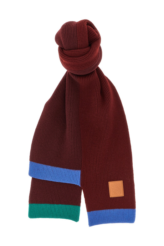 Wool asymmetrical scarf Multicolor