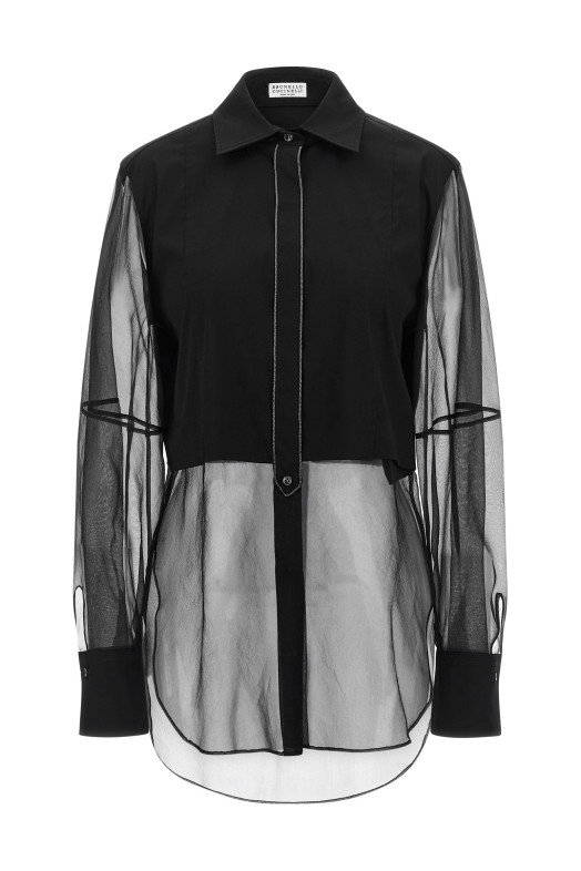 Рубашка «Shiny Trims» Черная M0091MQ406C101