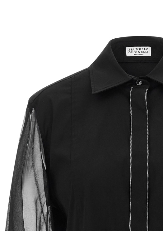 Рубашка «Shiny Trims» Черная M0091MQ406C101