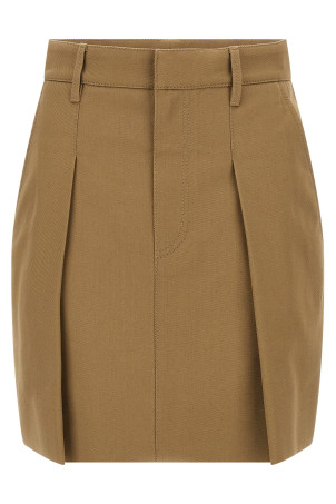 Pleated skirt Brown Pleated skirt Brown