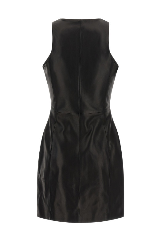Maxi zip leather dress Black Maxi zip leather dress Black