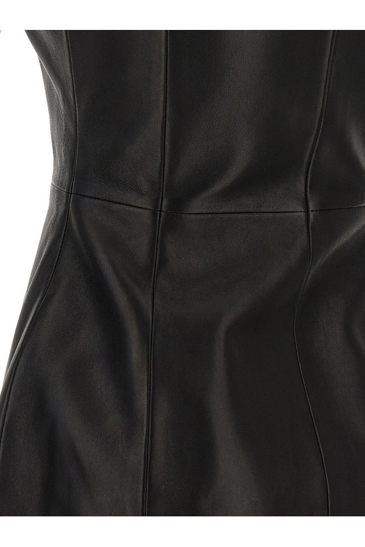 Maxi zip leather dress Black Maxi zip leather dress Black
