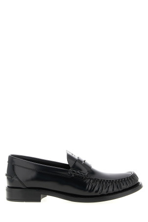 Brushed leather loafers Black Brushed leather loafers Black