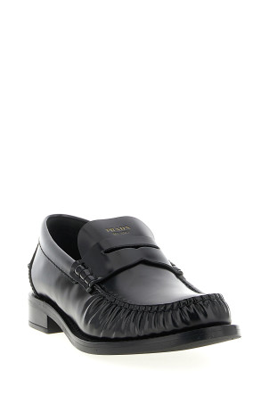 Brushed leather loafers Black Brushed leather loafers Black