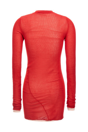 Міні-сукня з двох матеріалів Червона THE ATTICO 250WCA00340410 Міні-сукня з двох матеріалів Червона THE ATTICO 250WCA00340410