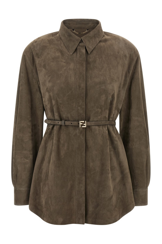 Suede shirt Gray