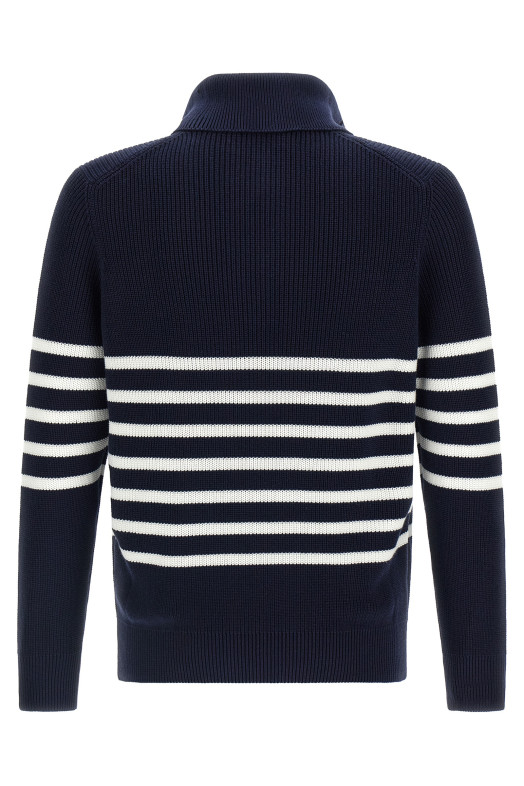 English half-ribbed sweater Blue