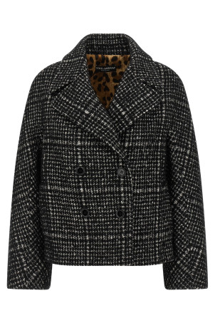 Пальто в клетку Черно-серое DOLCE & GABBANA F27GDTFQZAOS8100 Пальто в клетку Черно-серое DOLCE & GABBANA F27GDTFQZAOS8100
