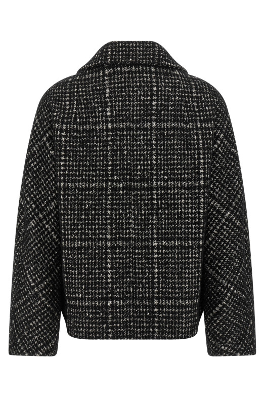 Пальто в клетку Черно-серое DOLCE & GABBANA F27GDTFQZAOS8100 Пальто в клетку Черно-серое DOLCE & GABBANA F27GDTFQZAOS8100