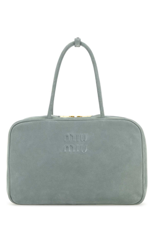 Сумка з блакитної замші MIU MIU (5BB117VMON2CSS) Сумка з блакитної замші MIU MIU (5BB117VMON2CSS)