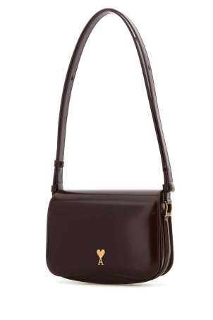 Chocolate leather Paris Paris crossbody bag AMI (ULL717AL0139)