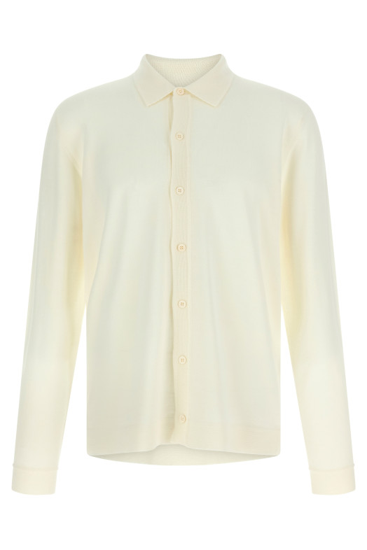 Кардиган из мериносовой шерсти Бежевый ROBERTO COLLINA 253M01005M0102