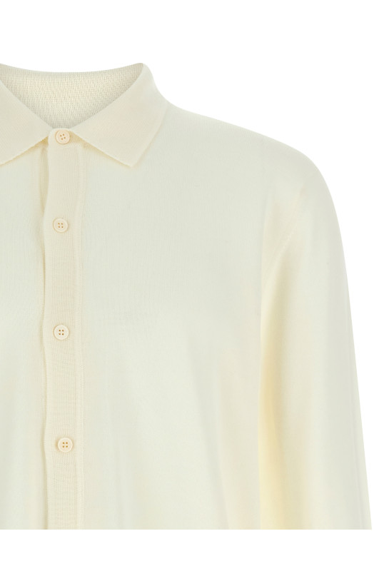 Кардиган из мериносовой шерсти Бежевый ROBERTO COLLINA 253M01005M0102