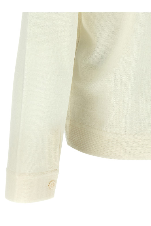 Кардиган из мериносовой шерсти Бежевый ROBERTO COLLINA 253M01005M0102