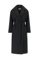 Пальто з ламе-ниткою Чорне TWIN SET 252TT204012892 Пальто з ламе-ниткою Чорне TWIN SET 252TT204012892