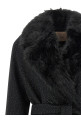 Пальто з ламе-ниткою Чорне TWIN SET 252TT204012892 Пальто з ламе-ниткою Чорне TWIN SET 252TT204012892