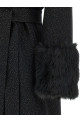 Пальто з ламе-ниткою Чорне TWIN SET 252TT204012892 Пальто з ламе-ниткою Чорне TWIN SET 252TT204012892