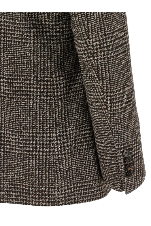 Prince of Wales Wool blazer Brown Prince of Wales Wool blazer Brown
