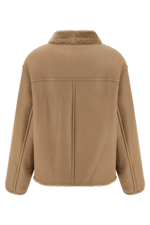 Двусторонняя куртка Бежевый YVES SALOMON 26W26WYV62962MESIA2261 Двусторонняя куртка Бежевый YVES SALOMON 26W26WYV62962MESIA2261