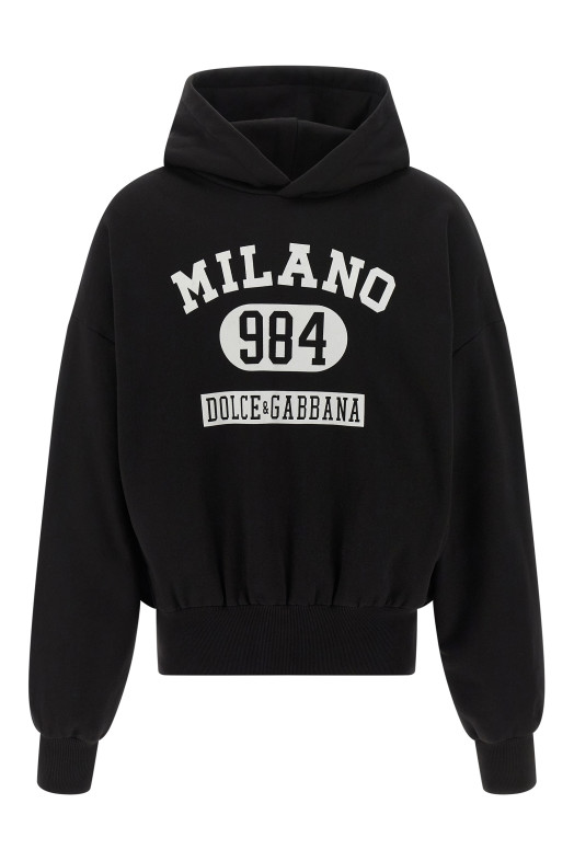 Худі з флокованим принтом Чорно-сірий DOLCE & GABBANA G9BJGTG7PLPN0000 Худі з флокованим принтом Чорно-сірий DOLCE & GABBANA G9BJGTG7PLPN0000