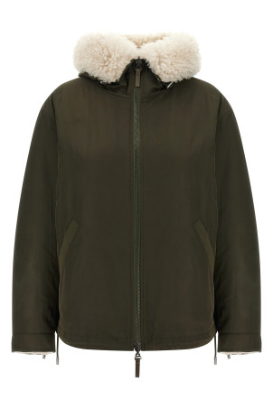 Двостороння куртка Multicolor ARMY YVES SALOMON 26W26WFV04165J09WB0489 Двостороння куртка Multicolor ARMY YVES SALOMON 26W26WFV04165J09WB0489