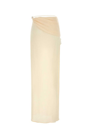 Cream stretch lyocell blend skirt Beige MAGDA BUTRYM (263424)