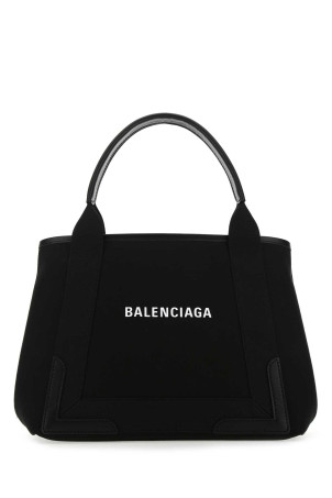 Черная холщовая сумка Cabas Navy Черная BALENCIAGA (3399332HH3N)