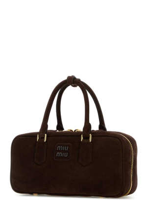 Темно-коричневая замшевая сумка Arcadie MIU MIU (5BB148VOON2CS4) Темно-коричневая замшевая сумка Arcadie MIU MIU (5BB148VOON2CS4)