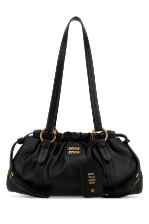 Black nappa leather Joie shopping bag Black MIU MIU (5BG306ACSW)