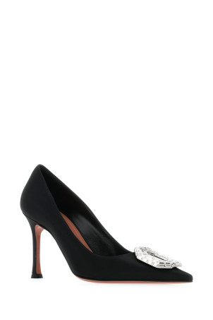 CAMELIA PUMP 90 SATIN BLACK WHITE Чорний AMINA MUADDI (CAMELIAPUMP90) CAMELIA PUMP 90 SATIN BLACK WHITE Чорний AMINA MUADDI (CAMELIAPUMP90)