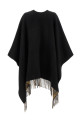 Fringed cape Black Fringed cape Black