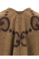 'Jumbo GG' reversible cape Brown