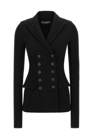 Шерстяний блейзер Чорний DOLCE & GABBANA F27HDTHU2BBN0000 Шерстяний блейзер Чорний DOLCE & GABBANA F27HDTHU2BBN0000