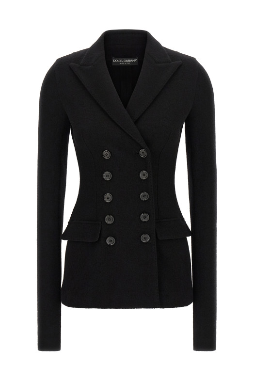 Шерстяний блейзер Чорний DOLCE & GABBANA F27HDTHU2BBN0000 Шерстяний блейзер Чорний DOLCE & GABBANA F27HDTHU2BBN0000