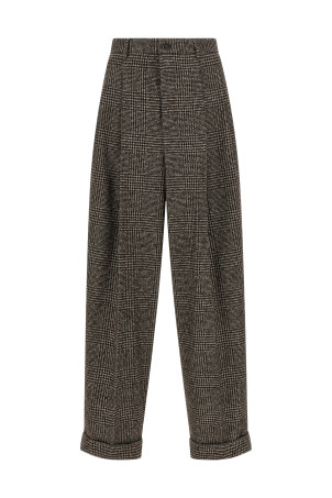 Prince of Wales Wool pants Brown