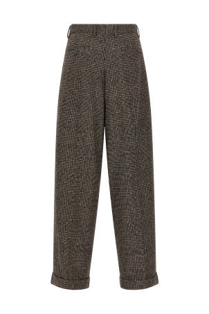 Prince of Wales Wool pants Brown